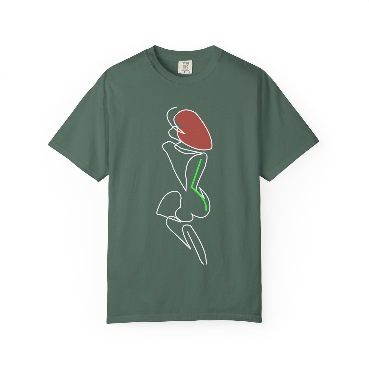 Abstract Line Art Rose T-Shirt