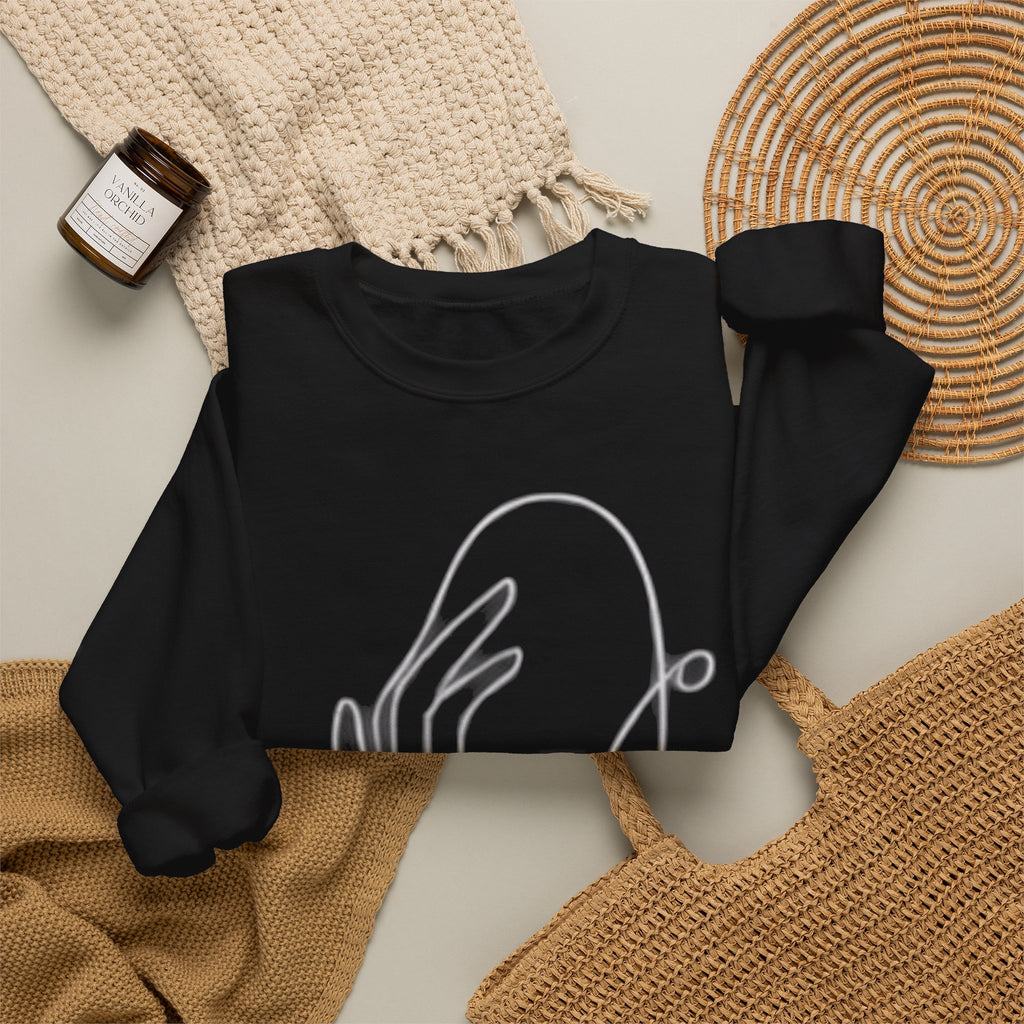 Minimal Abstract Face Crewneck Sweatshirt