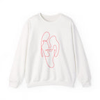 Minimalist Line-Art Face Sweatshirt — Modern Abstract Crewneck