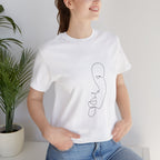 Minimal One-Line Face Tee — Modern Abstract Art T-Shirt