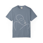 Minimal Line Art Face T-Shirt — Modern Abstract Graphic Tee
