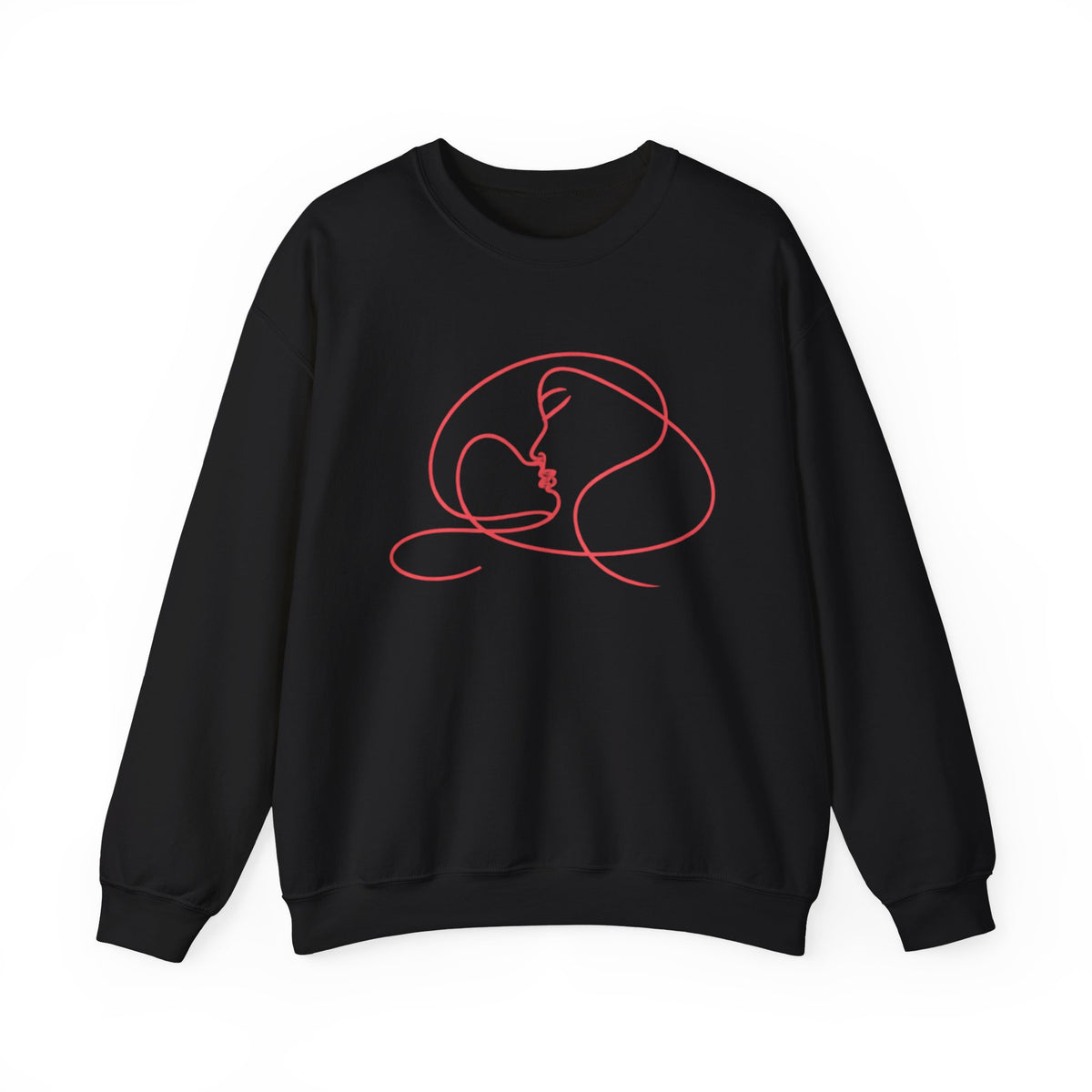 Minimalist Line Art Mother and Baby Crewneck Sweatshirt