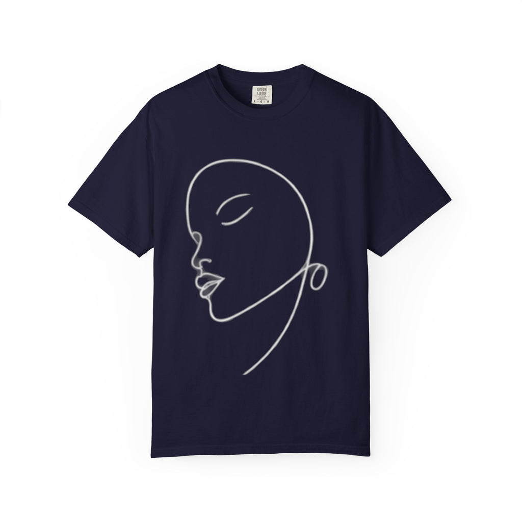 Minimalist Line Art Face T-Shirt