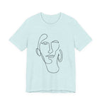 Abstract Line Art Face T‑Shirt — Minimalist One-Line Portrait Tee