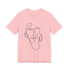 Abstract Line Art Face T‑Shirt — Minimalist One-Line Portrait Tee