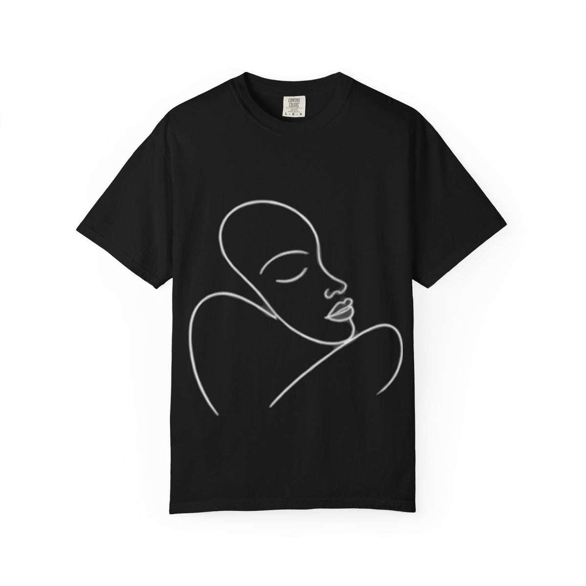 Minimal Line Art Face T-Shirt — Modern Abstract Graphic Tee