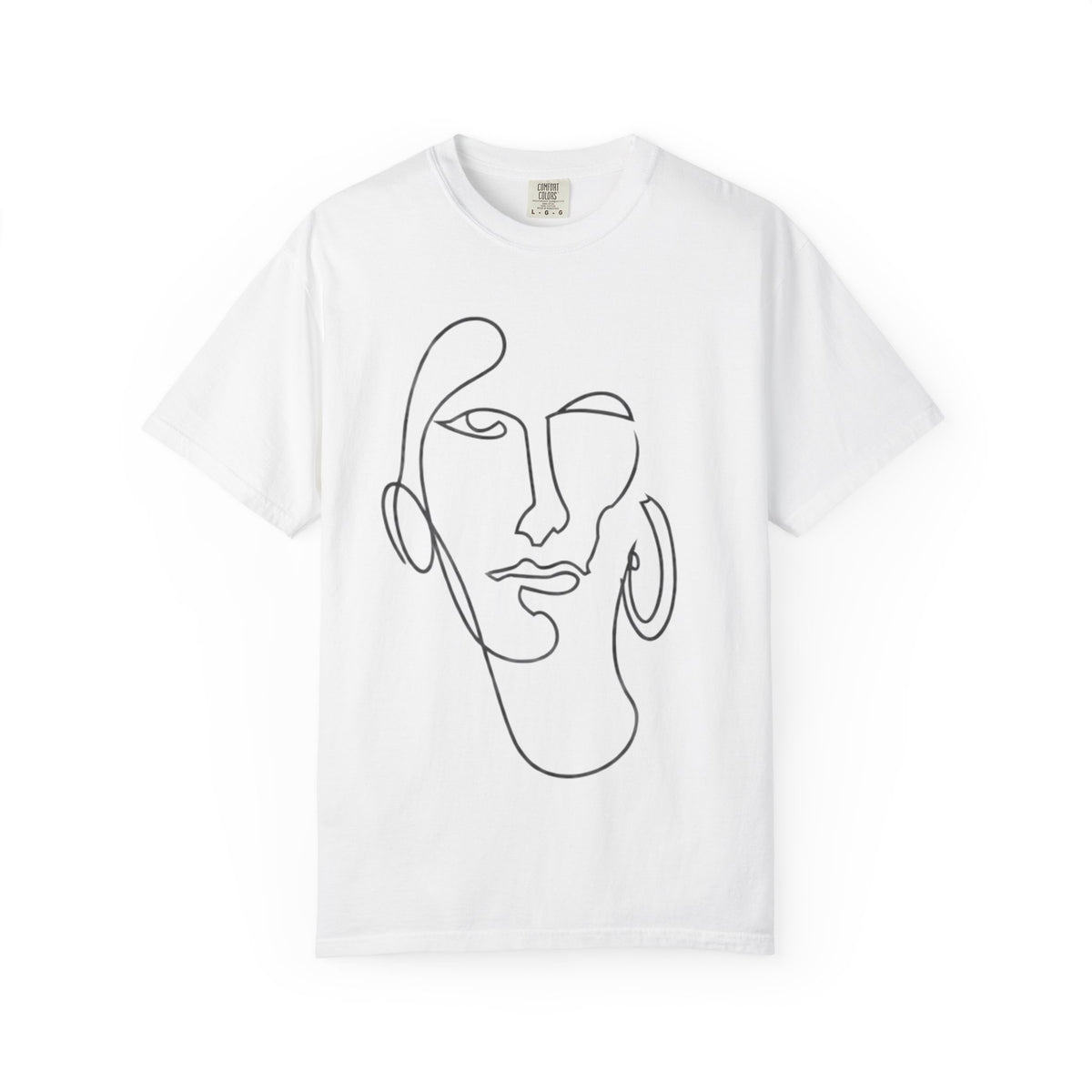 Minimalist Line Art Face T-Shirt