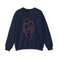 Minimalist Line-Art Face Sweatshirt — Modern Abstract Crewneck