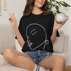 Minimalist Line Art Face T-Shirt