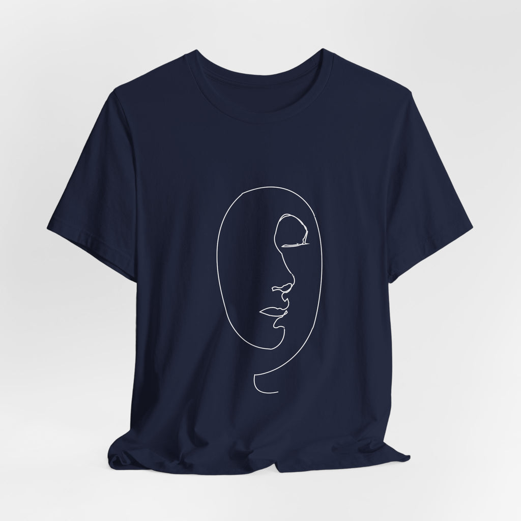 Minimal Line Art Face T‑Shirt