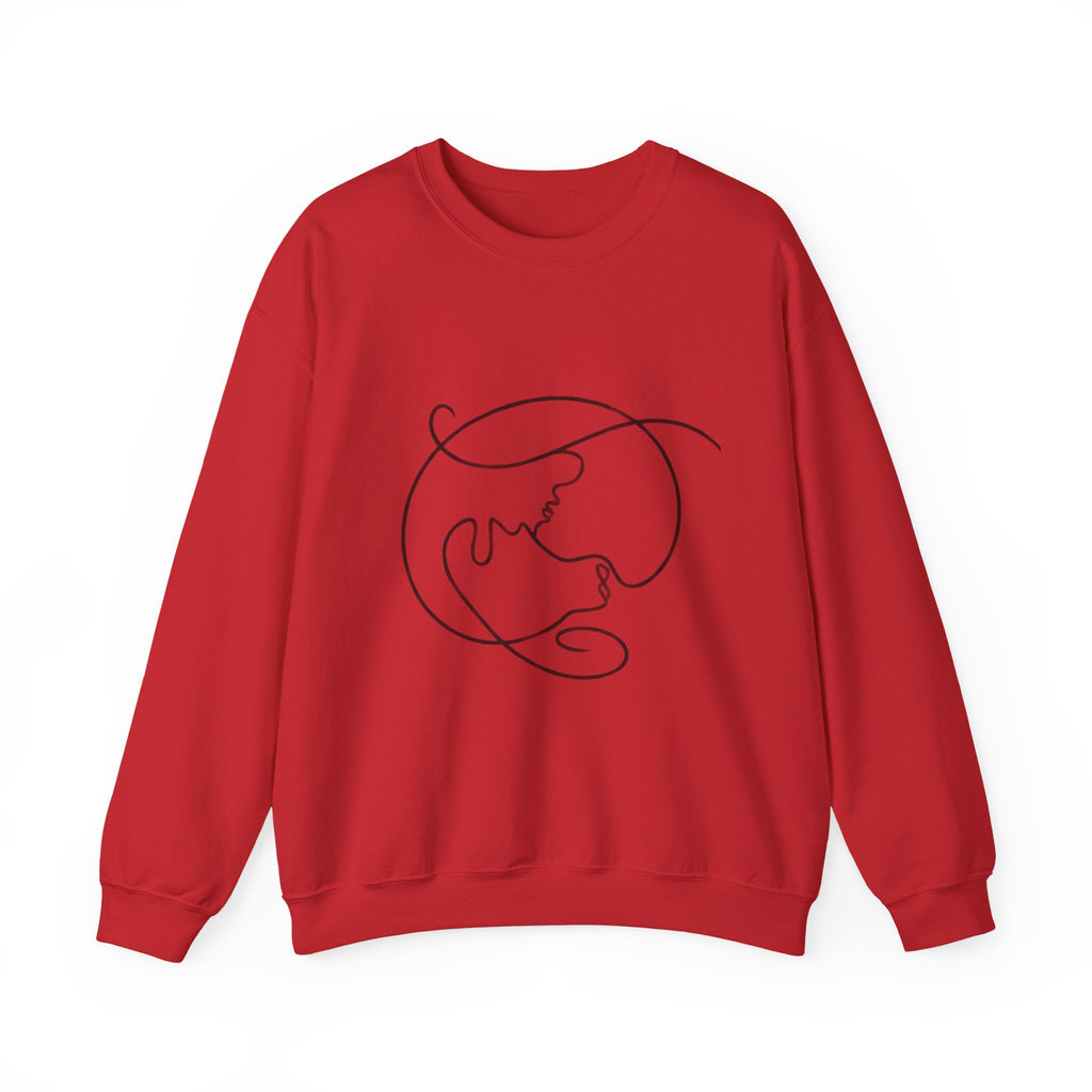 Minimal Line Art Earth Crewneck Sweatshirt