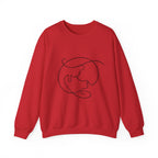 Minimal Line Art Earth Crewneck Sweatshirt