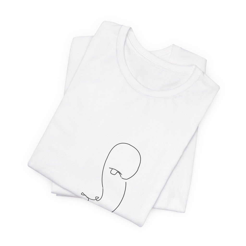 Minimal One-Line Face Tee — Modern Abstract Art T-Shirt