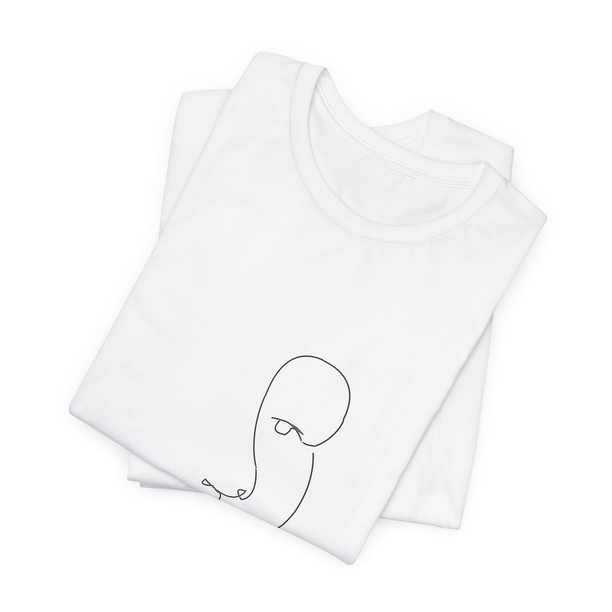 Minimal One-Line Face Tee — Modern Abstract Art T-Shirt