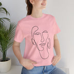 Abstract Line Art Face T‑Shirt — Minimalist One-Line Portrait Tee
