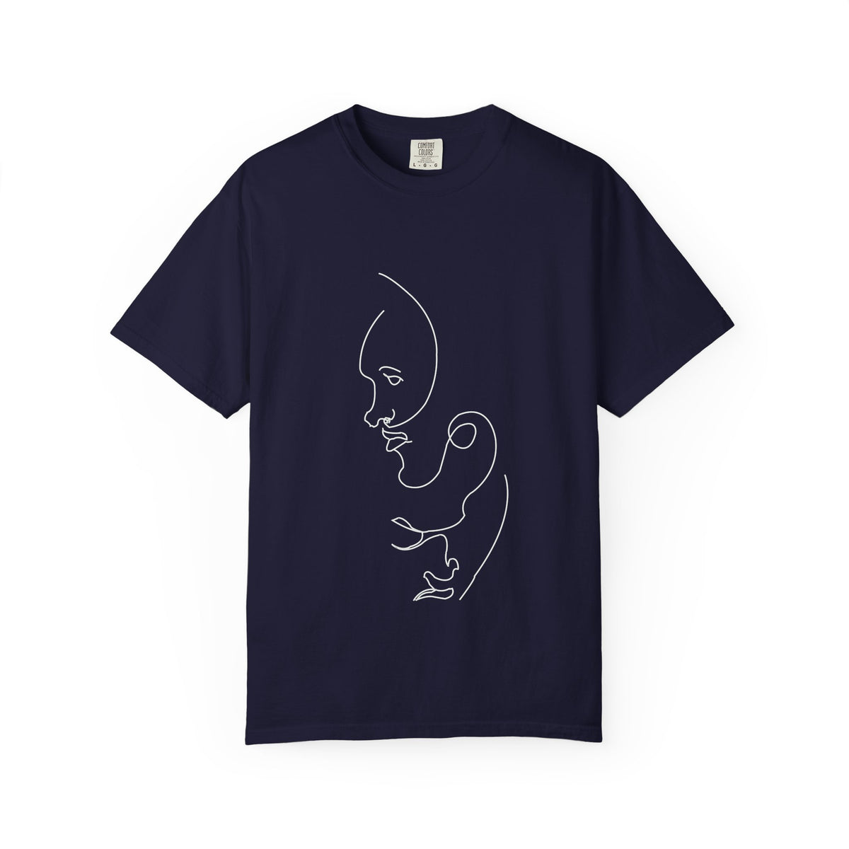 Abstract Line Art Face T-Shirt — Minimalist One-Line Profile Tee