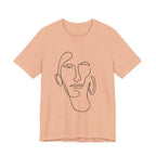Abstract Line Art Face T‑Shirt — Minimalist One-Line Portrait Tee