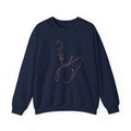 Minimal Line Art Whale Crewneck Sweatshirt – Pink Whale Sketch Pullover