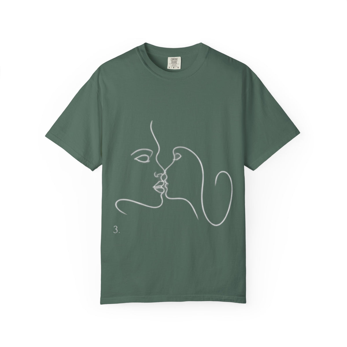 Minimal Line Art Kiss T-Shirt