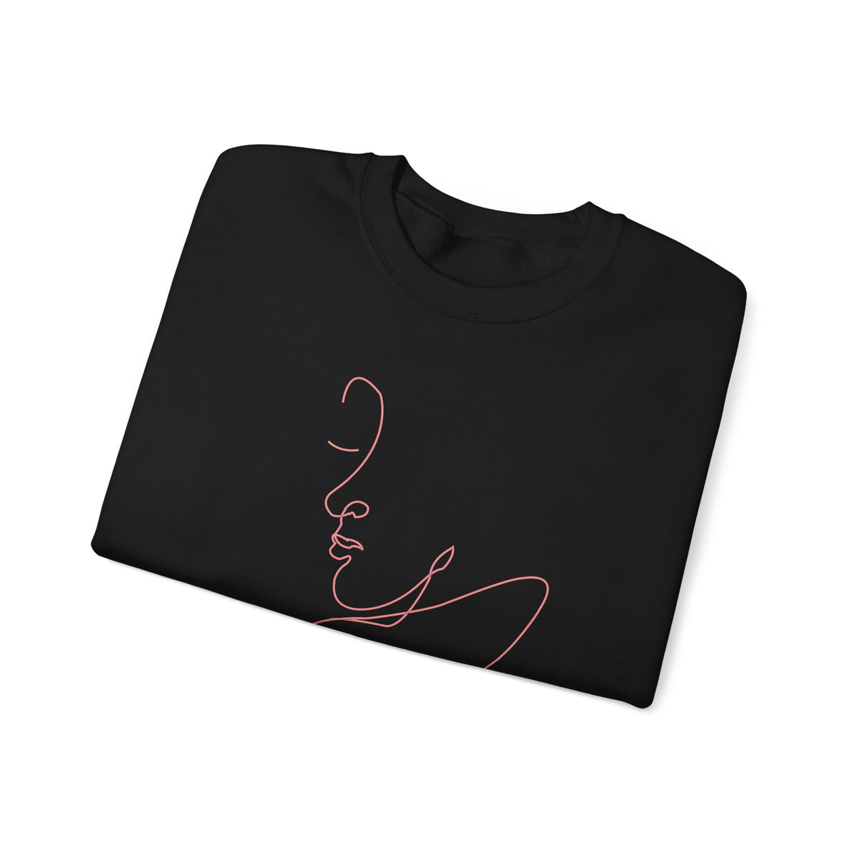 Minimal Line Art Whale Crewneck Sweatshirt – Pink Whale Sketch Pullover