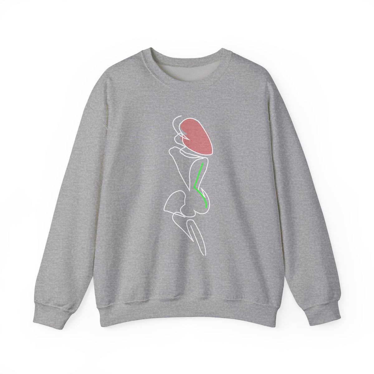Minimal Pink Tulip Sweatshirt – Simple Floral Crewneck