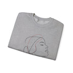 Minimal Line Art Woman Crewneck Sweatshirt