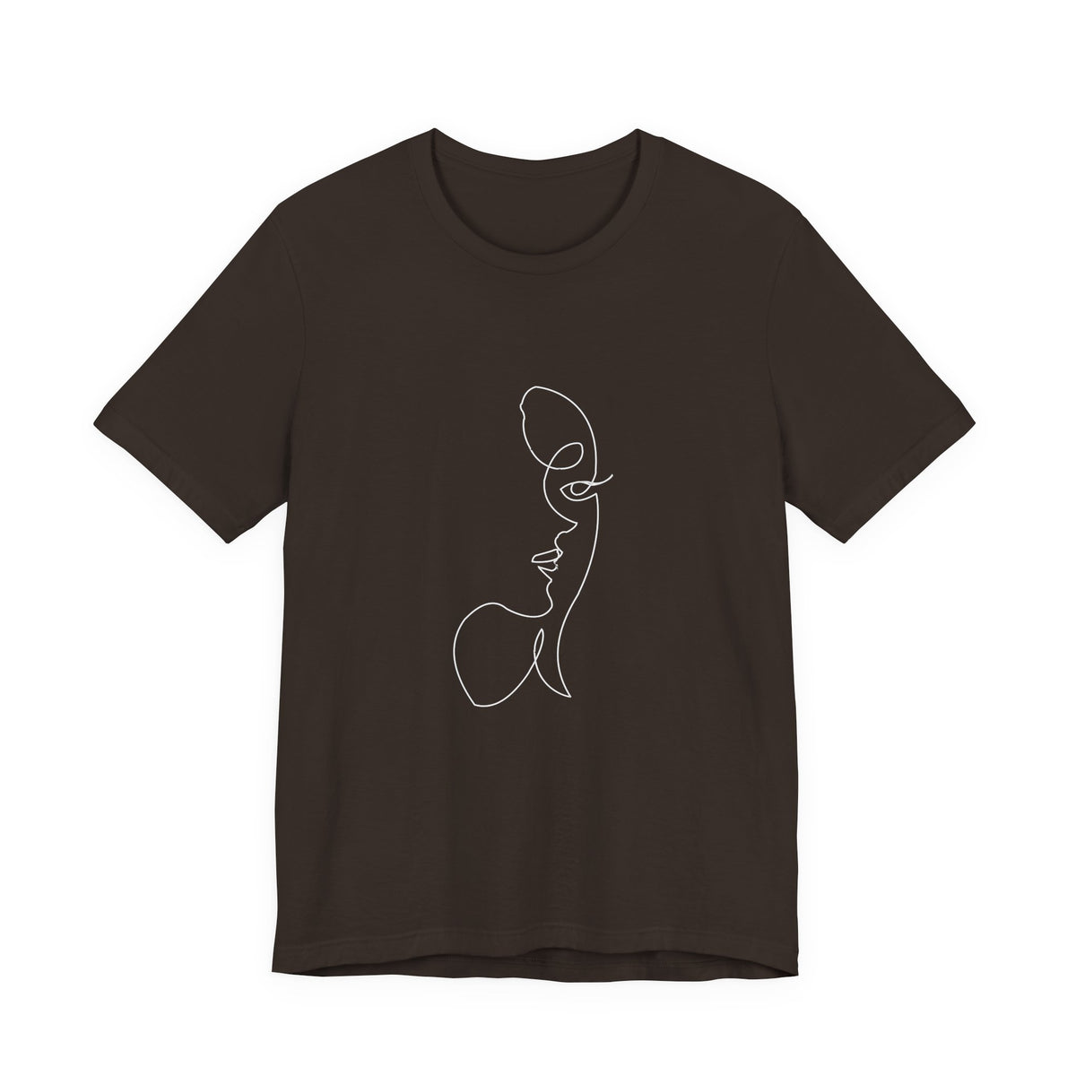 Minimal One-Line Face T-Shirt — Modern Abstract Art Tee