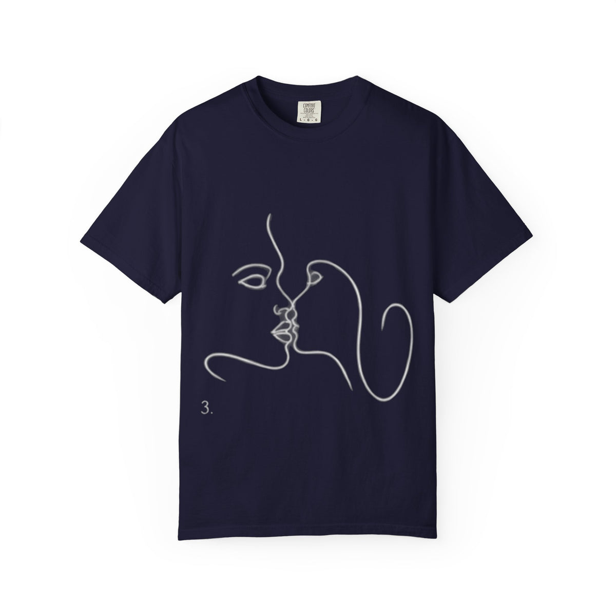 Minimal Line Art Kiss T-Shirt