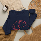 Minimalist Line Art Mother and Baby Crewneck Sweatshirt