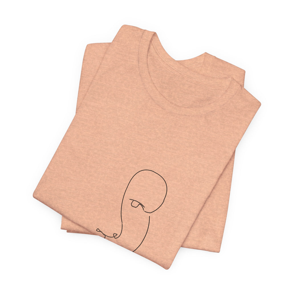 Minimal One-Line Face Tee — Modern Abstract Art T-Shirt