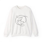 Minimal Line Art Earth Crewneck Sweatshirt