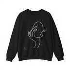 Minimal Abstract Face Crewneck Sweatshirt