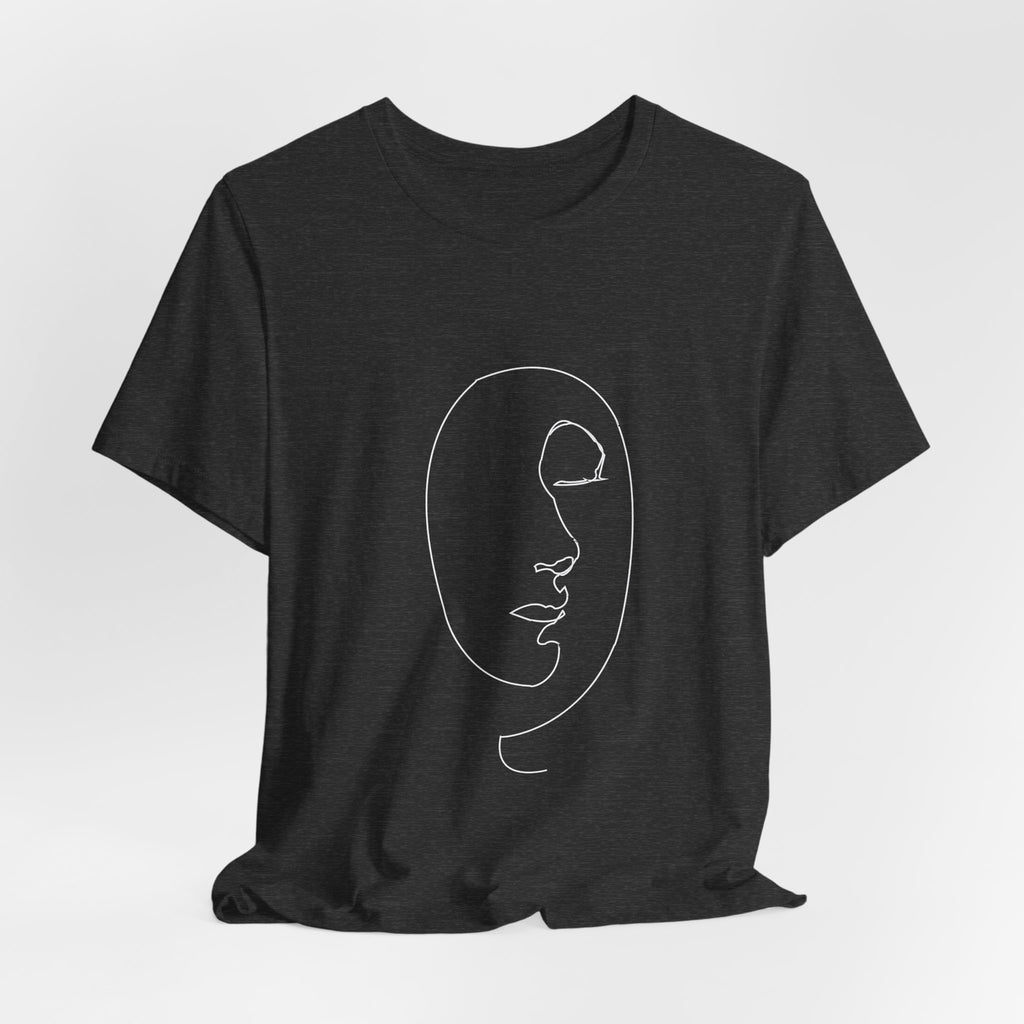 Minimal Line Art Face T‑Shirt