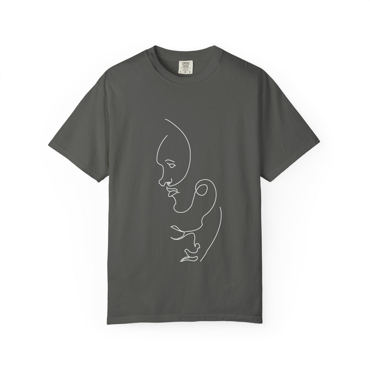 Abstract Line Art Face T-Shirt — Minimalist One-Line Profile Tee