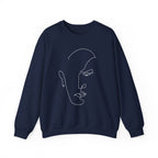 Minimal Line Art Face Sweatshirt
