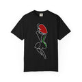 Abstract Line Art Rose T-Shirt