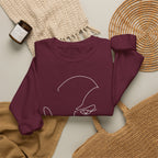 Minimal Line Art Face Sweatshirt