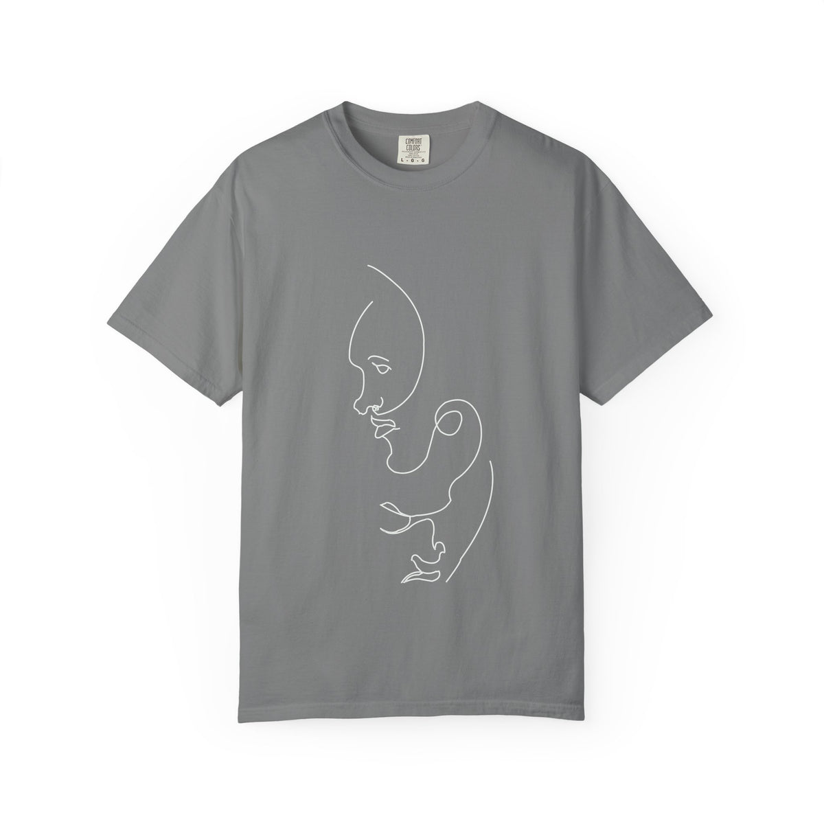 Abstract Line Art Face T-Shirt — Minimalist One-Line Profile Tee