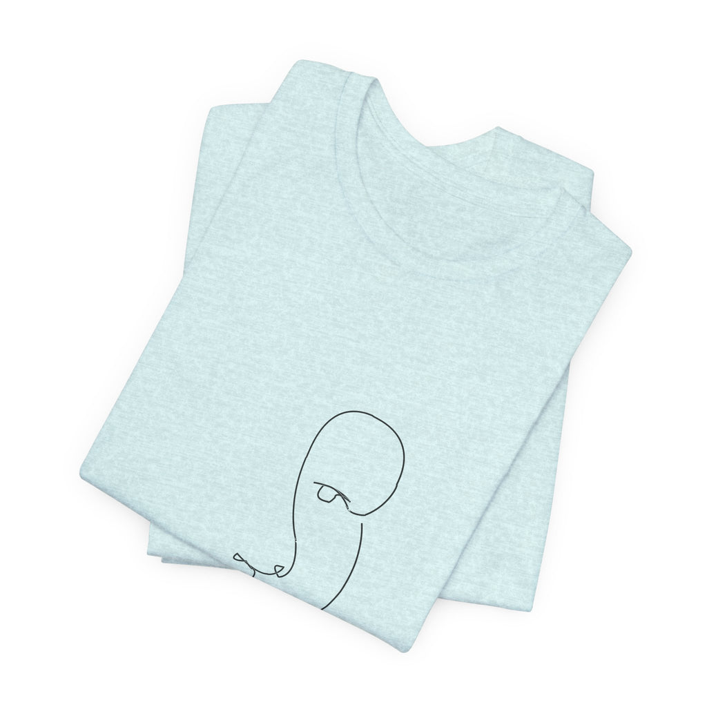 Minimal One-Line Face Tee — Modern Abstract Art T-Shirt