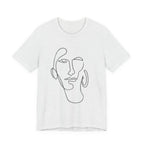Abstract Line Art Face T‑Shirt — Minimalist One-Line Portrait Tee
