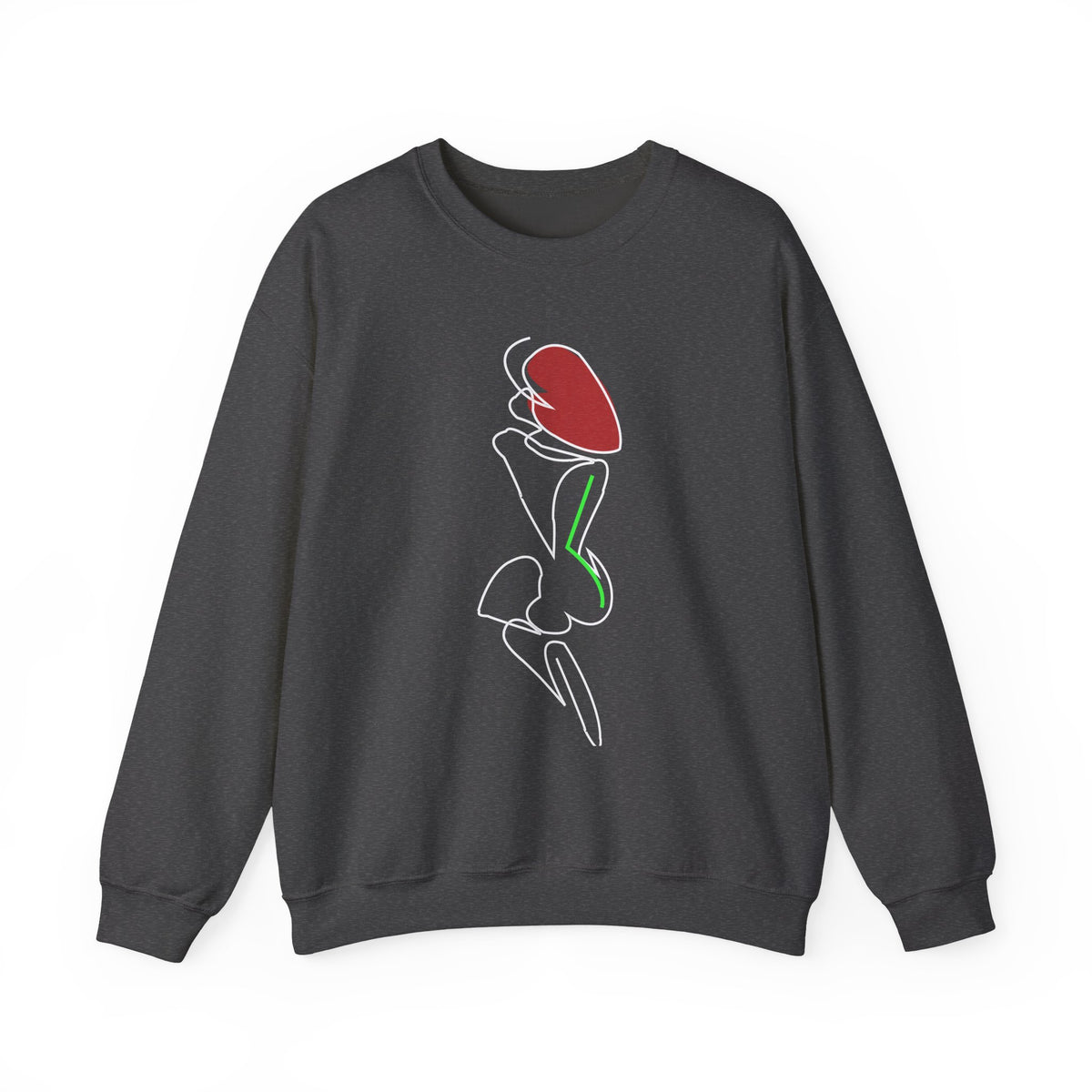 Minimal Pink Tulip Sweatshirt – Simple Floral Crewneck