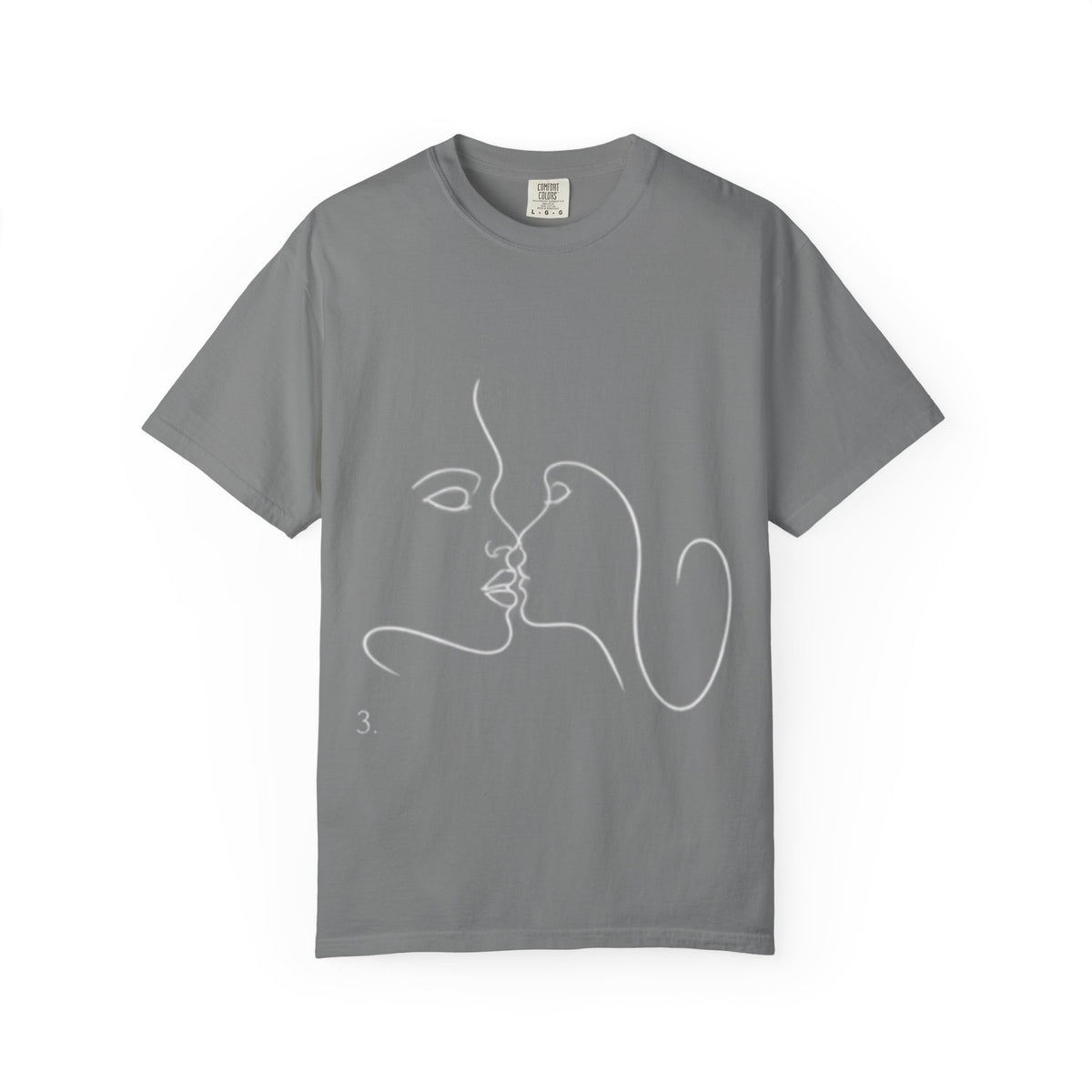 Minimal Line Art Kiss T-Shirt