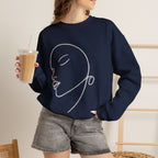 Minimal Line Art Face Crewneck Sweatshirt