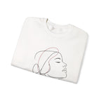Minimal Line Art Woman Crewneck Sweatshirt
