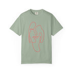 Minimal Line Art Face T-Shirt — Abstract One-Line Portrait Tee