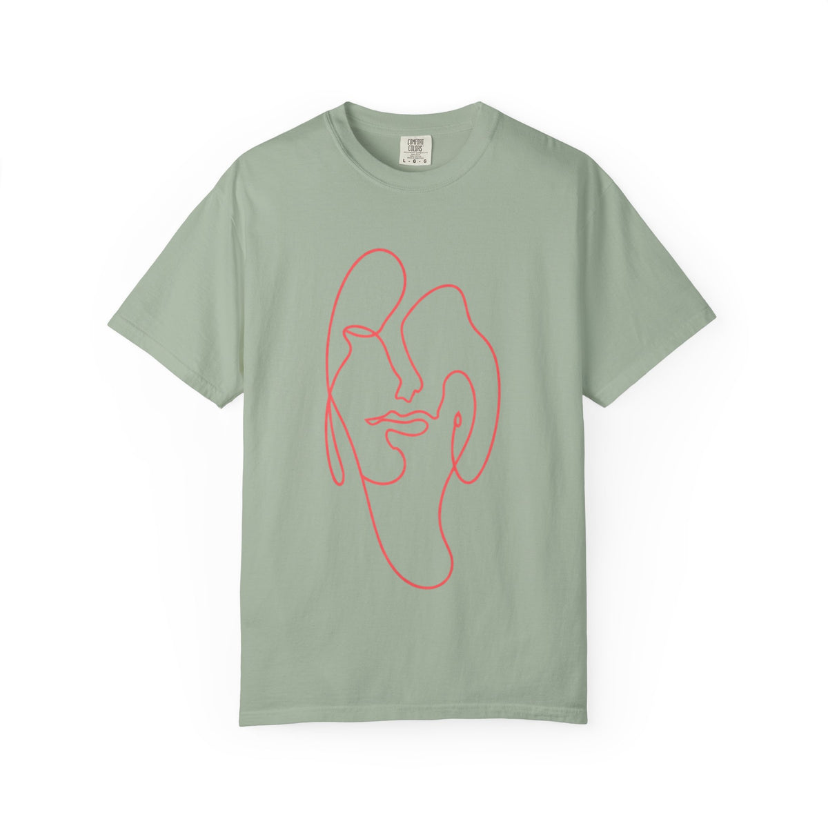 Minimal Line Art Face T-Shirt — Abstract One-Line Portrait Tee