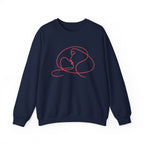 Minimalist Line Art Mother and Baby Crewneck Sweatshirt