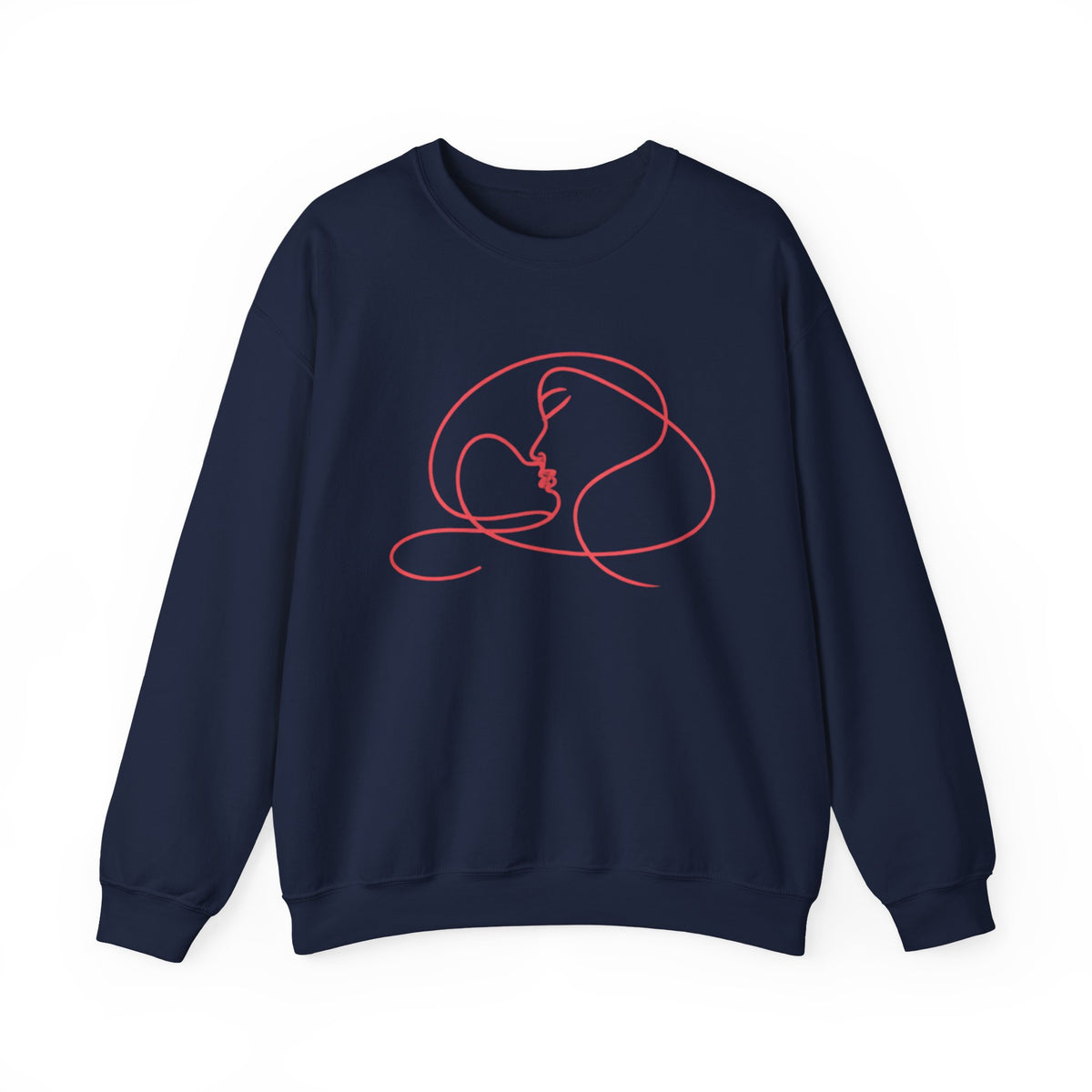 Minimalist Line Art Mother and Baby Crewneck Sweatshirt