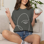 T-Shirt — Minimal Line Art Face Tee
