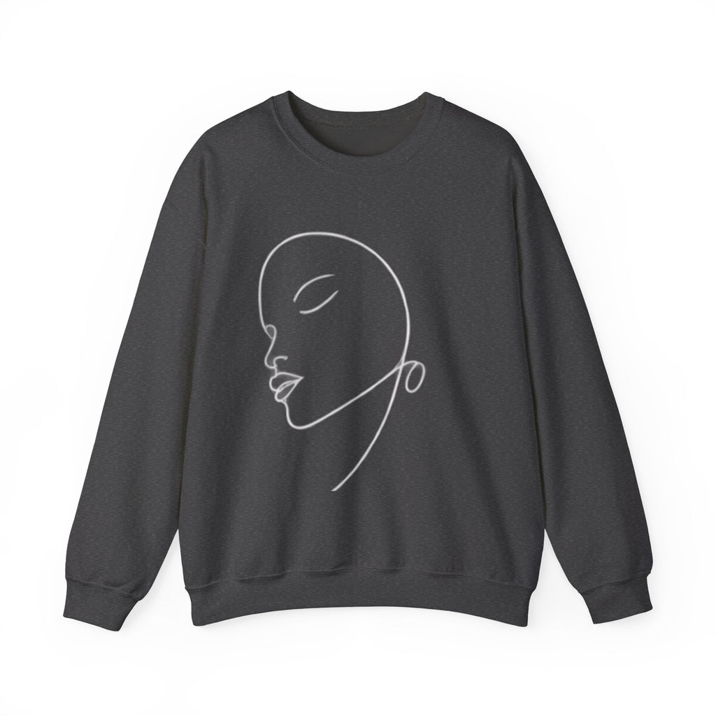Minimal Line Art Face Crewneck Sweatshirt